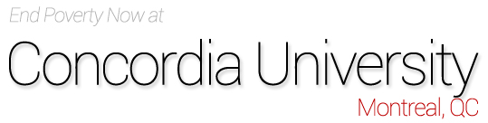 End Poverty Now at: Concordia University